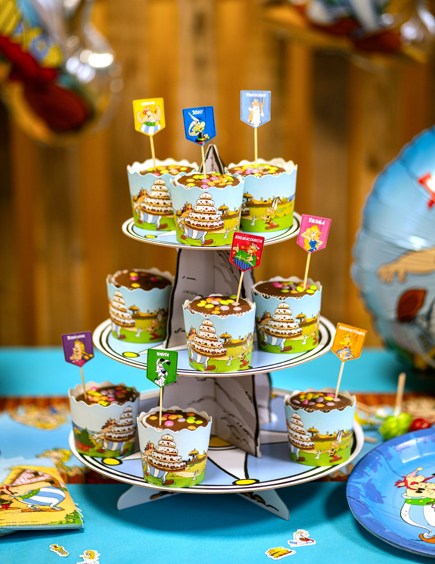 8 Asterix™ Cupcake-Spieße
