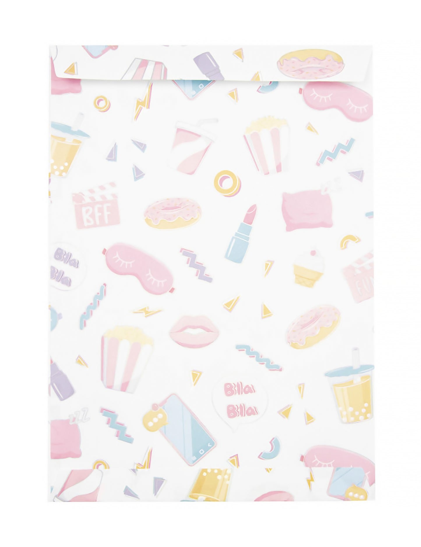 8 Geschenktüten für Pyjama-Partys aus Papier 15x21cm