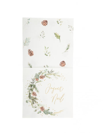 8 kouzelných lesních držáků na příbory 10 x 20 cm Veselé Vánoce