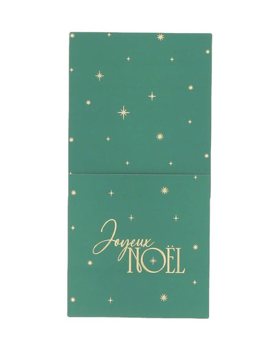 8 držáků na příbory Veselé Vánoce nadčasová anglická zelená a zlatá 10 x 20 cm