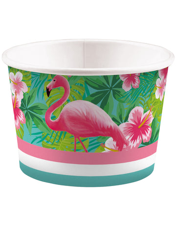 8 kelímků na zmrzlinu flamingo paradise 270 ml v kartonu