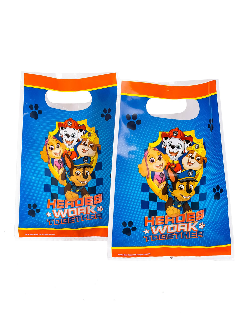 Sacs à cadeaux Pat' Patrouille pour enfant bleus avec imprimé Heroes Work Together