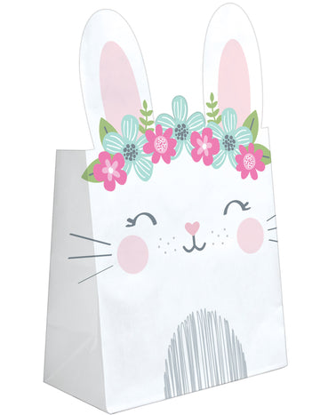 8 dárkových papírových sáčků Bílý králíček 20,3 x 11,4 x 8,3 cm 