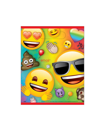 Sacs cadeaux en plastique Emoji Rainbow pour enfant multicolores