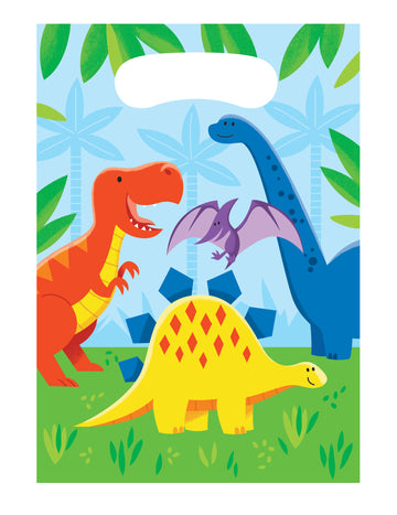 8 malých dárkových sáčků s dinosaury 23 x 16 cm k narozeninám