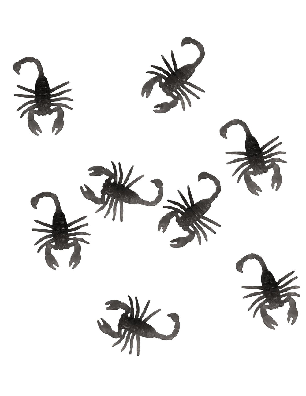 Lot de 8 scorpions pour Halloween noirs