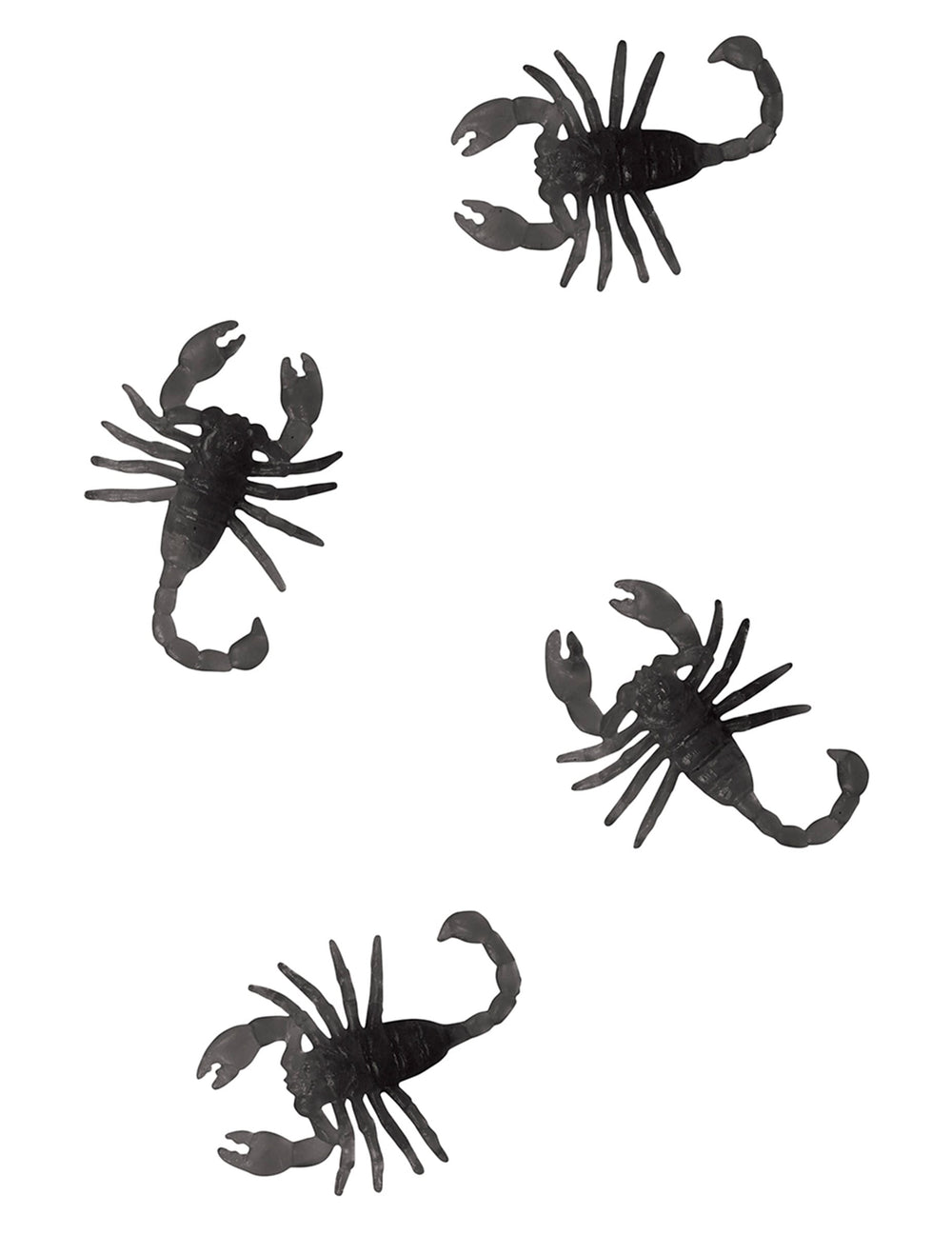 Vue d'ensemble de plusieurs scorpions du lot de 8 scorpions pour Halloween