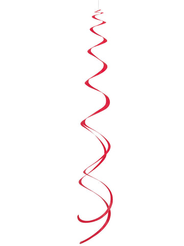 8 červených spirálových závěsů