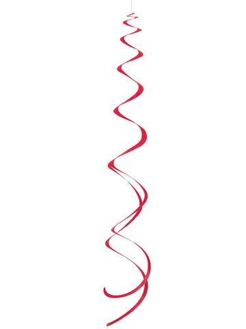 8 červených spirálových závěsů