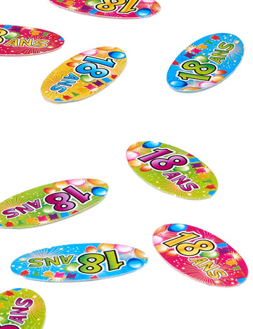 80 18. narozenin Fiesta Papírové konfety na stůl 4 x 2 cm