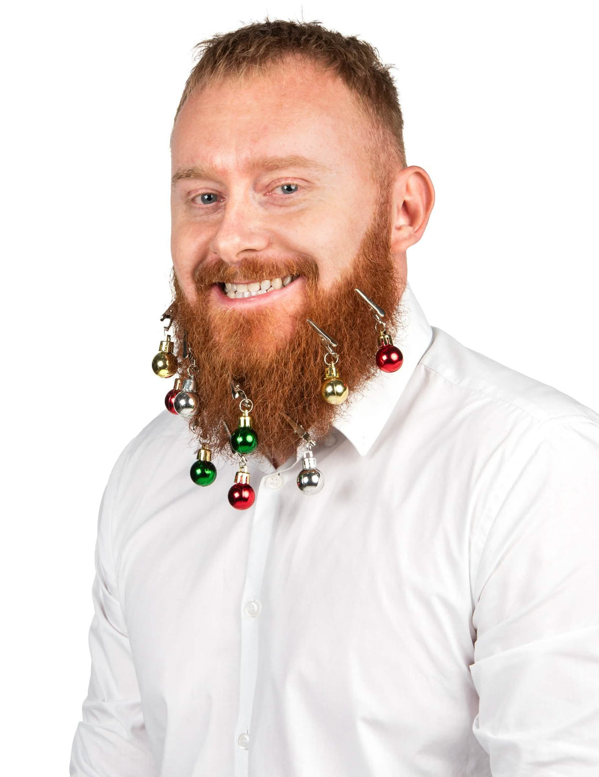 Umístění na vousy s 9 klipy na vousy nebo vlasy vánoční koule