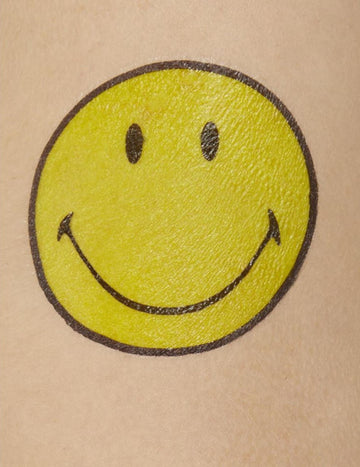 9 tatouages Smiley™ pour enfant jaune