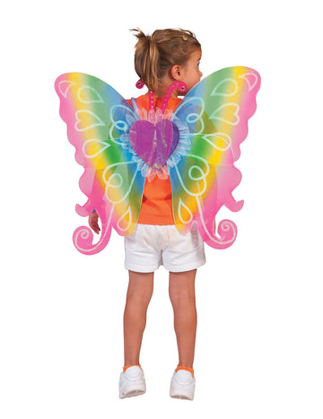 Vícebarevná křídla ve tvaru srdce 60 x 54 cm