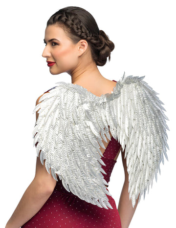 Okouzlující stříbrná andělská křídla pro dospělé