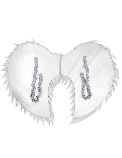 Détail des bretelles élastiques des ailes d'ange glamour