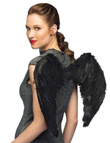 Černá andělská křídla 60 x 40 cm