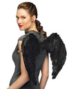 Ailes d'anges pour adulte noires en plumes