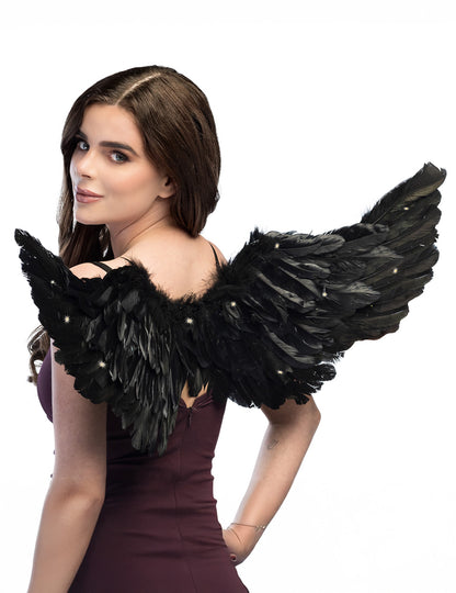 Svítící černá andělská křídla 