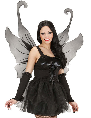 Dospělá černá třpytivá křídla