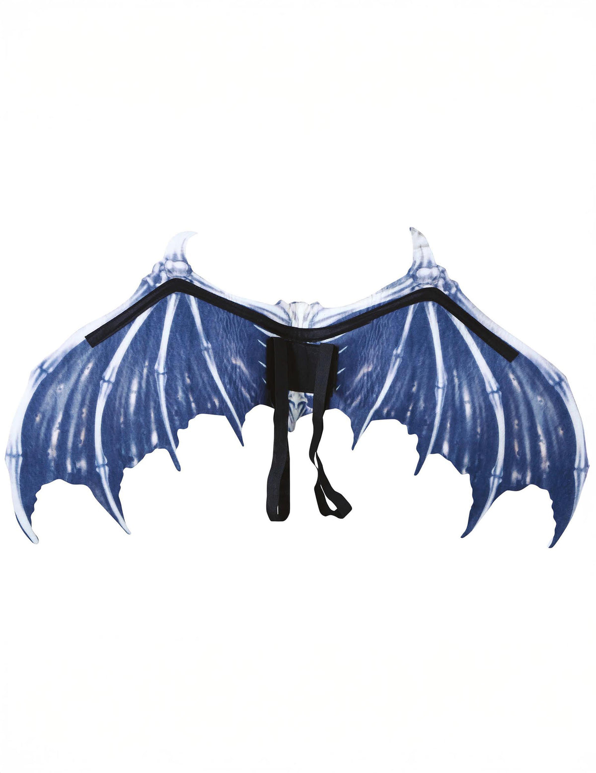 Détail du système d'attache des ailes squelettes chauve-souris pour adulte