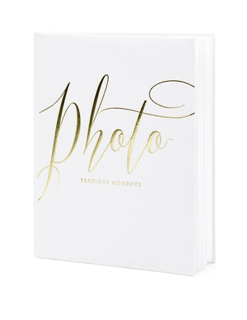 Bílo-zlaté svatební fotoalbum, 22 stran, 20 x 24,5 cm 