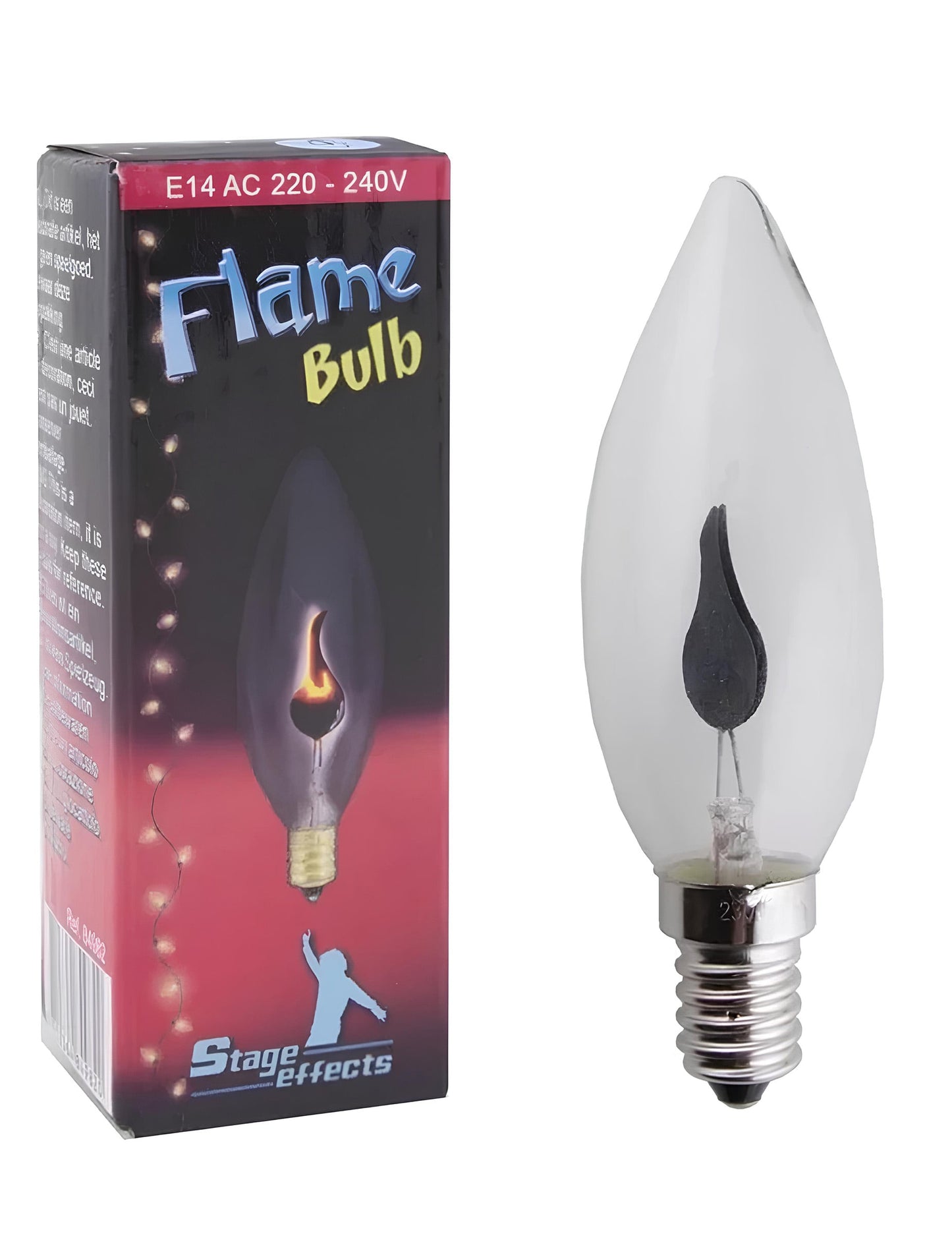 Ampoule effet flamme pour décoration culot E14 avec filament vacillant
