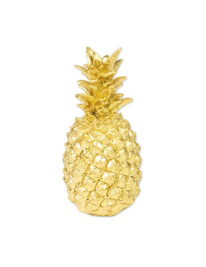 Dekorativní ananas ve zlaté pryskyřici 18 cm téma džungle
