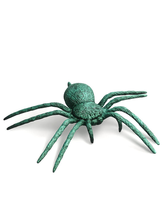 Araignée en plastique pour décoration vert irisé