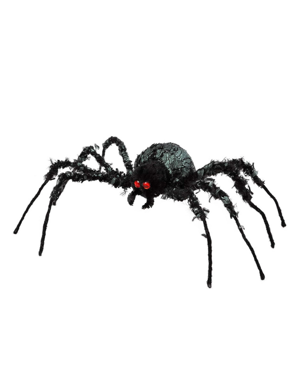 Obří halloween pavouk pro černou dekoraci s červenýma očima