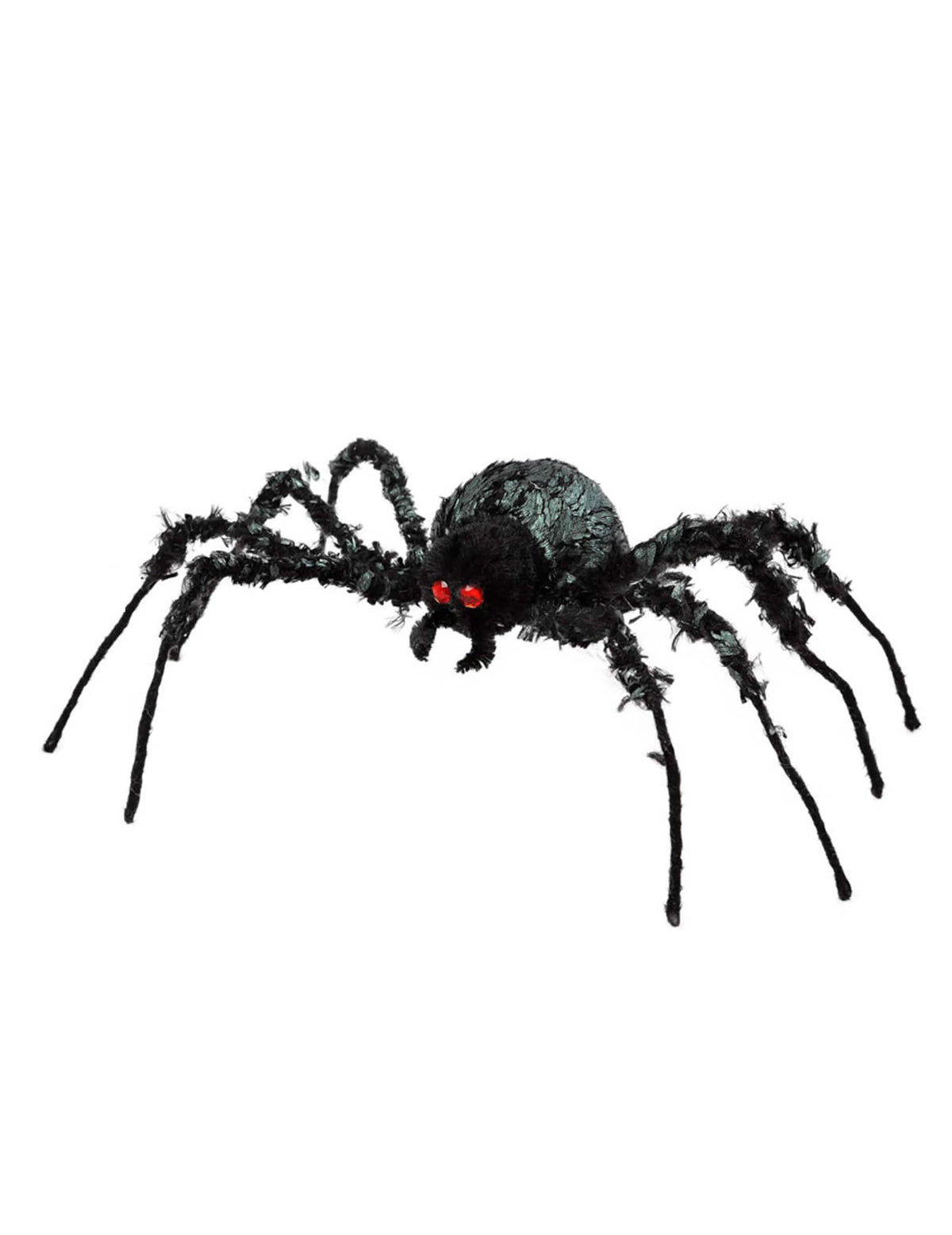 Obří halloween pavouk pro černou dekoraci s červenýma očima