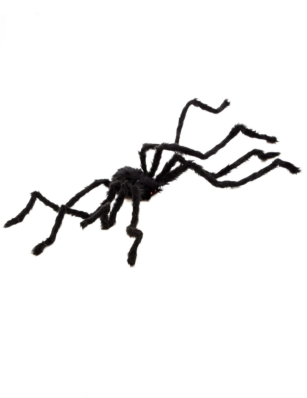 chlupatý pavouk halloween pro černou dekoraci s červenýma očima