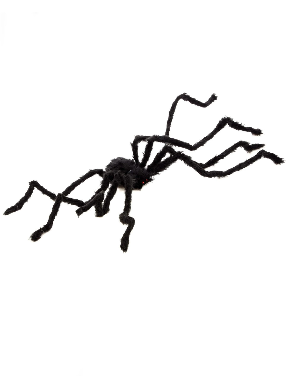 chlupatý pavouk halloween pro černou dekoraci s červenýma očima