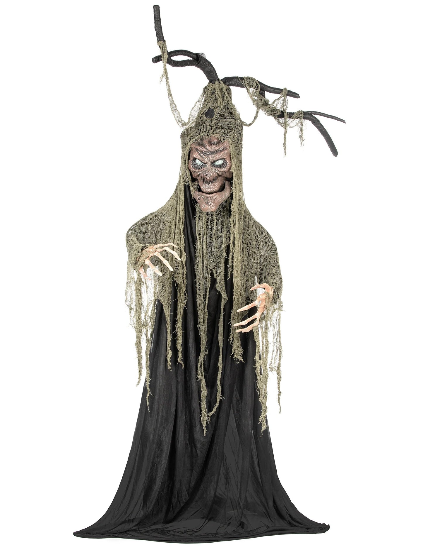 Strašidelný strom kloubové světlo a zvuk 2 m Halloween