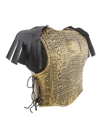 Vue de profil du laçage latéral de l'armure de gladiateur pour adulte