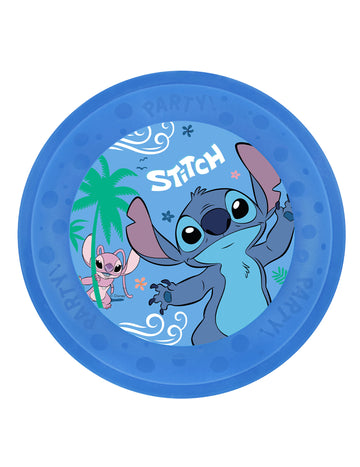 Assiettes réutilisables Stitch pour enfant bleues avec motifs Stitch et Angel