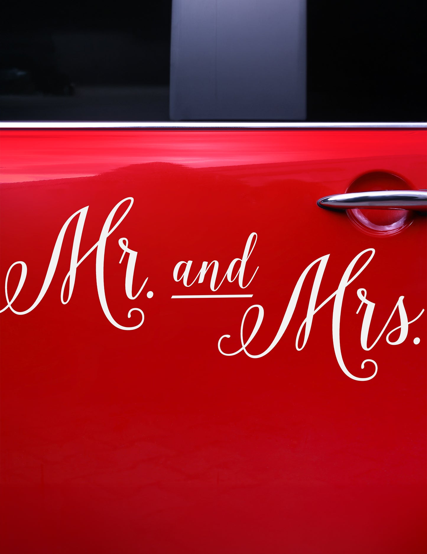 Bílá nálepka na auto Pan a paní, sada 3 ks