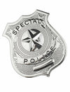 Badge de policier pour adulte argenté en métal