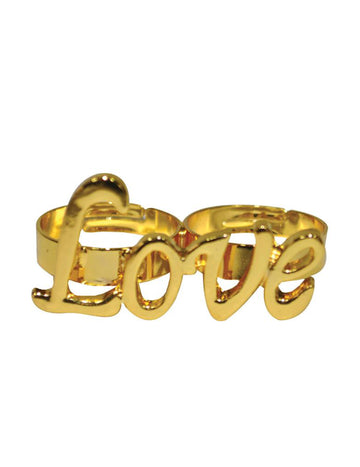 Bague dorée Love adulte