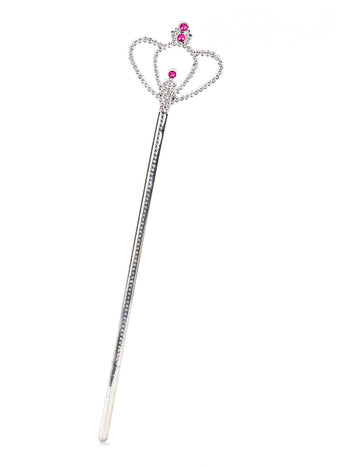 Stříbrná diamantová princeznovská hůlka pro dospělé a děti
