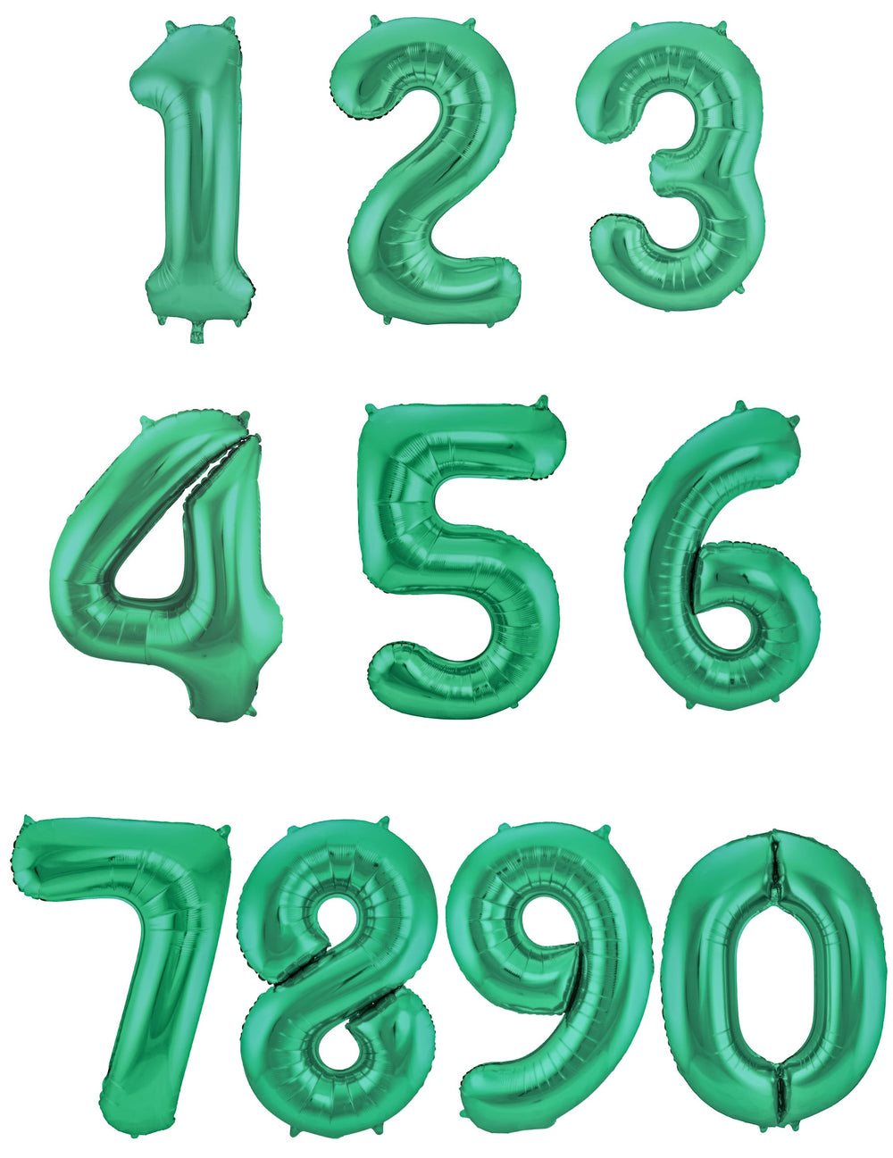 Ensemble des chiffres disponibles du Ballon aluminium chiffre pour fête