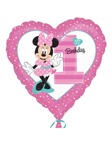 Fóliový balónek Minnie Mouse k 1. narozeninám 43 ks cm