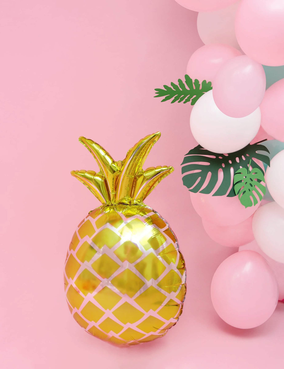 Hliníkový balón ananas na zlatá oslavu