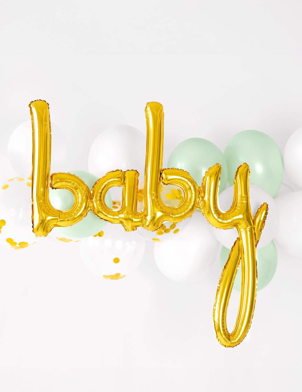 Scénická situace na pozadí balónků z fóliového balónku baby