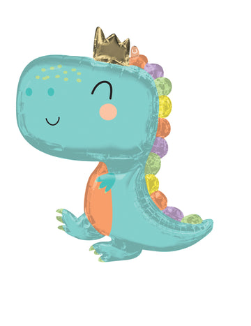 Pastelový fóliový balónek pro miminko dinosaura 76 x 78 cm k narozeninám