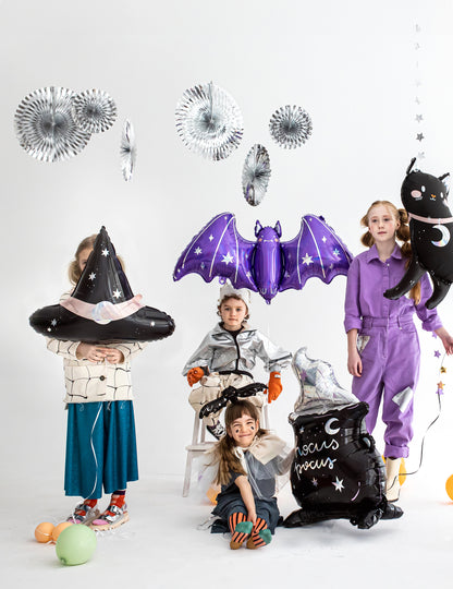 Fóliový balónek s čarodějnickým kloboukem 66 x 57 cm