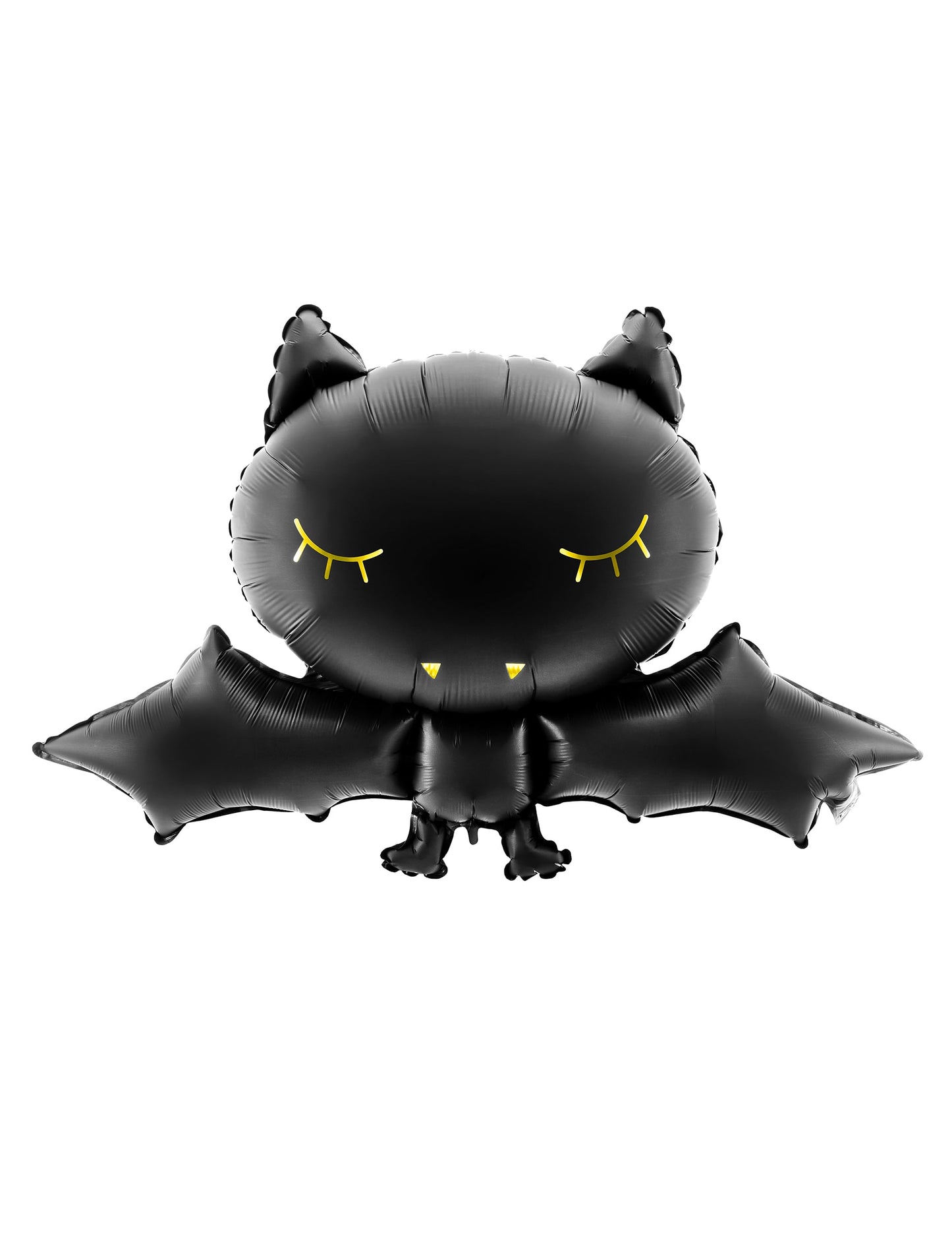 Ballon aluminium chauve-souris pour décoration noire avec yeux dorés