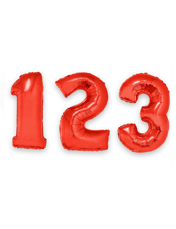 Fóliový balónek s červeným číslem 1 m