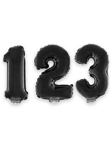 Fóliový balónek s číslem černý 1 m