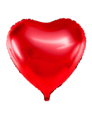 Ballon aluminium coeur pour fête rouge métallisé