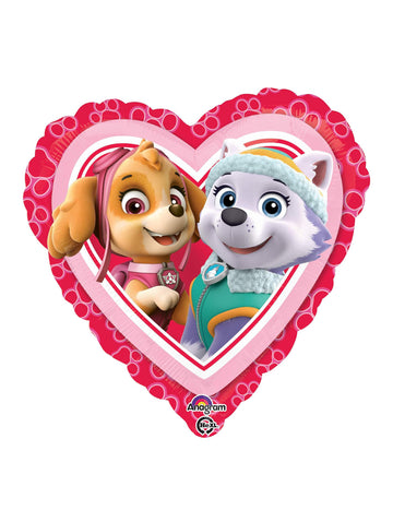 Ballon aluminium en forme de coeur Pat 'Patrouille 43 cm